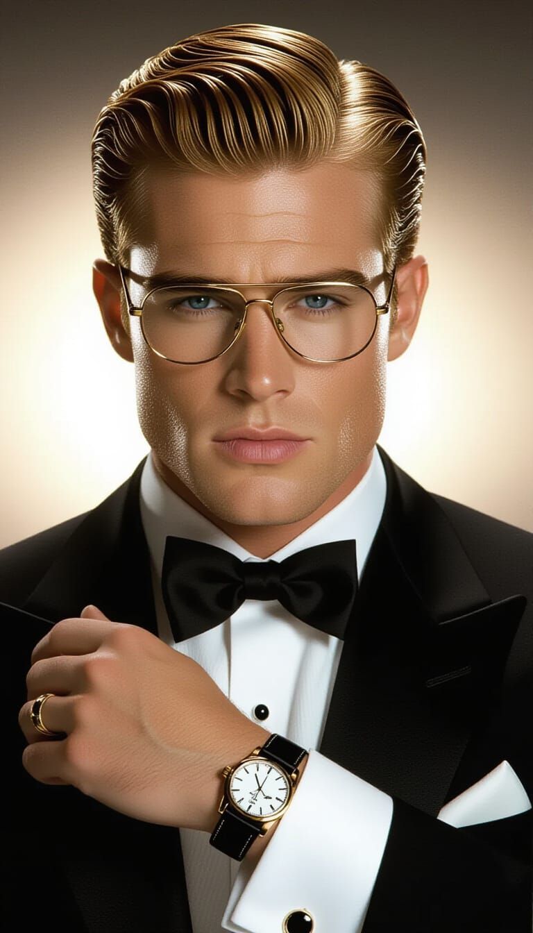 Cinematic Portrait of a Man in Tuxedo