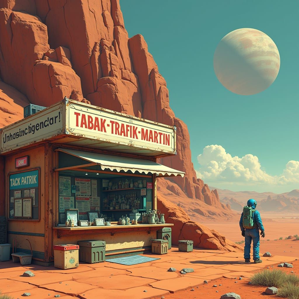 Fotorealistische Mars Landscape with Tabak-Trafik-Martin's S...