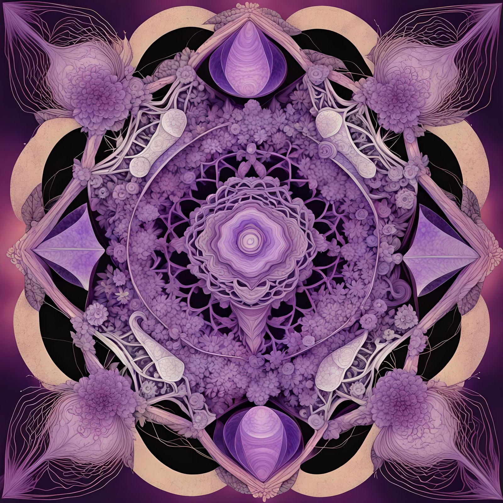 5D Quantum Zentangle with Refracted Light and Flora