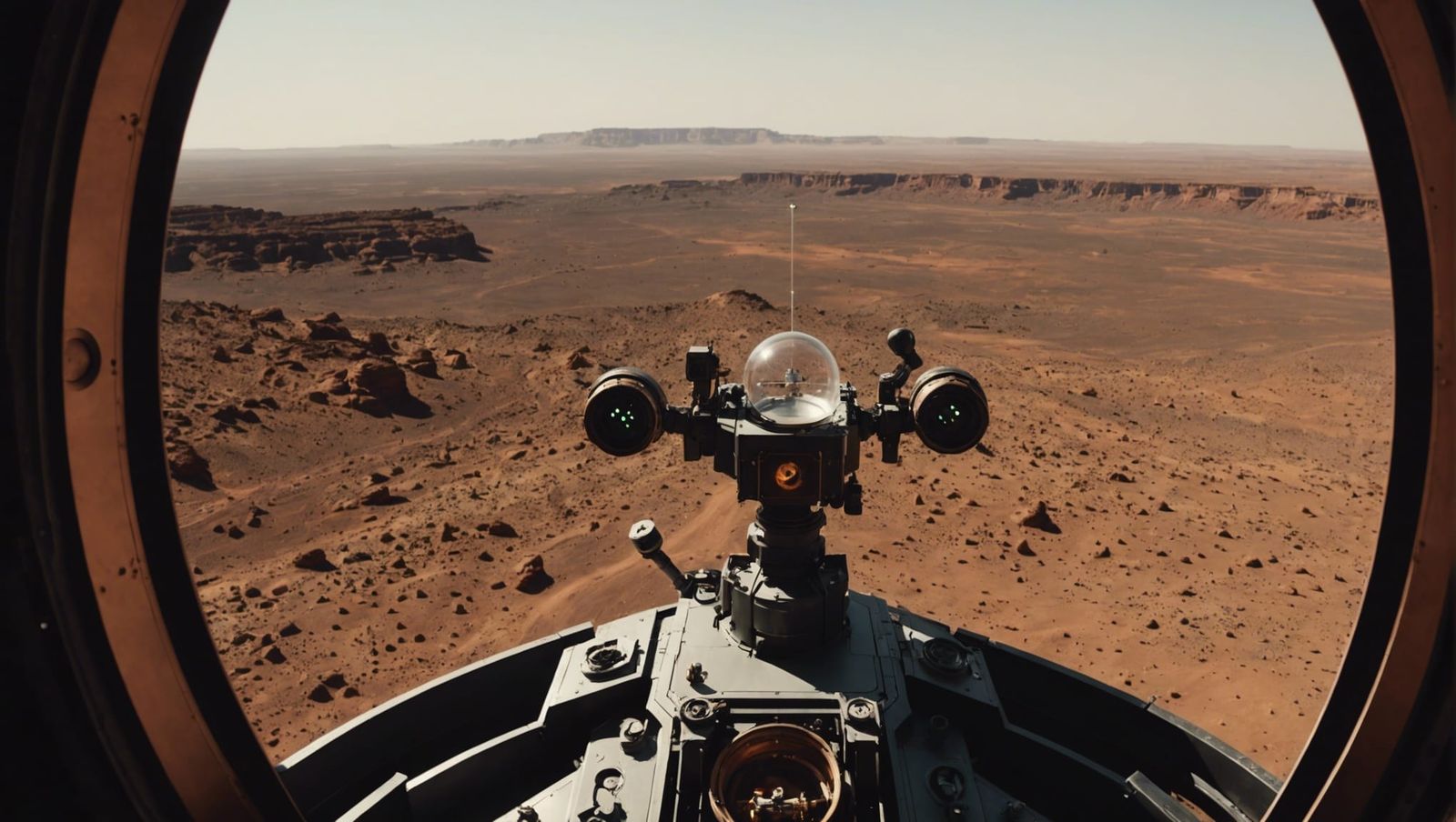 Mars Lander Vertical Landing: Cinematic View