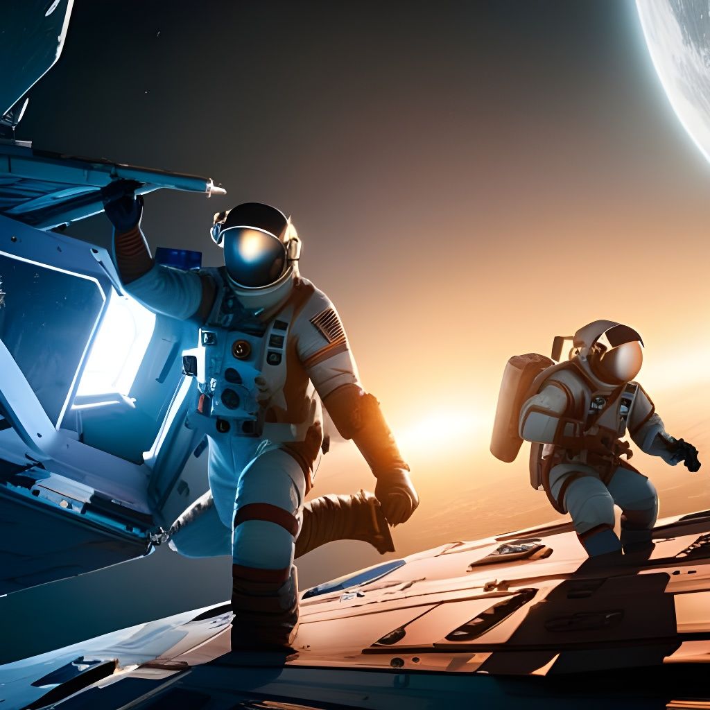 Astronauts Perform Space Station Maintenance in Space