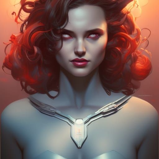 Atomic Heart Superhero Portrait in Artstation Style