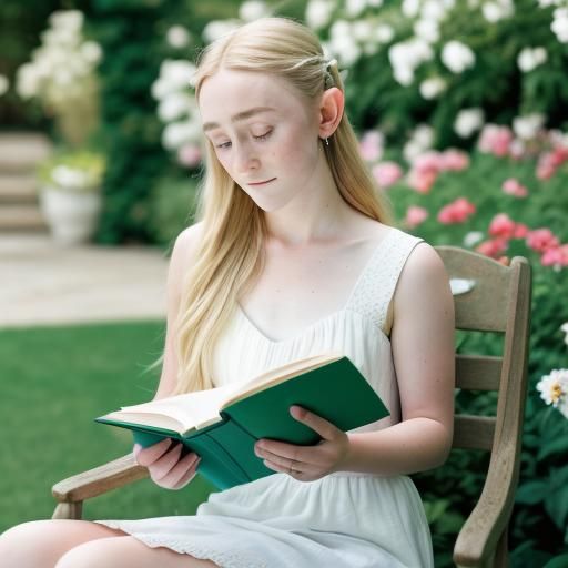 Saoirse Ronan as Elf Reading in Garden