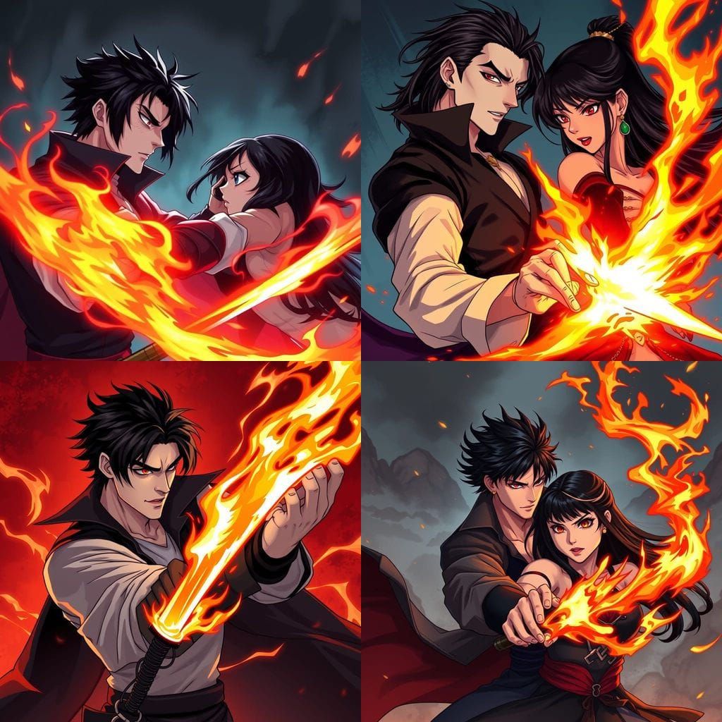 Dhampir Battle-Training a Fire Witch: Anime Style