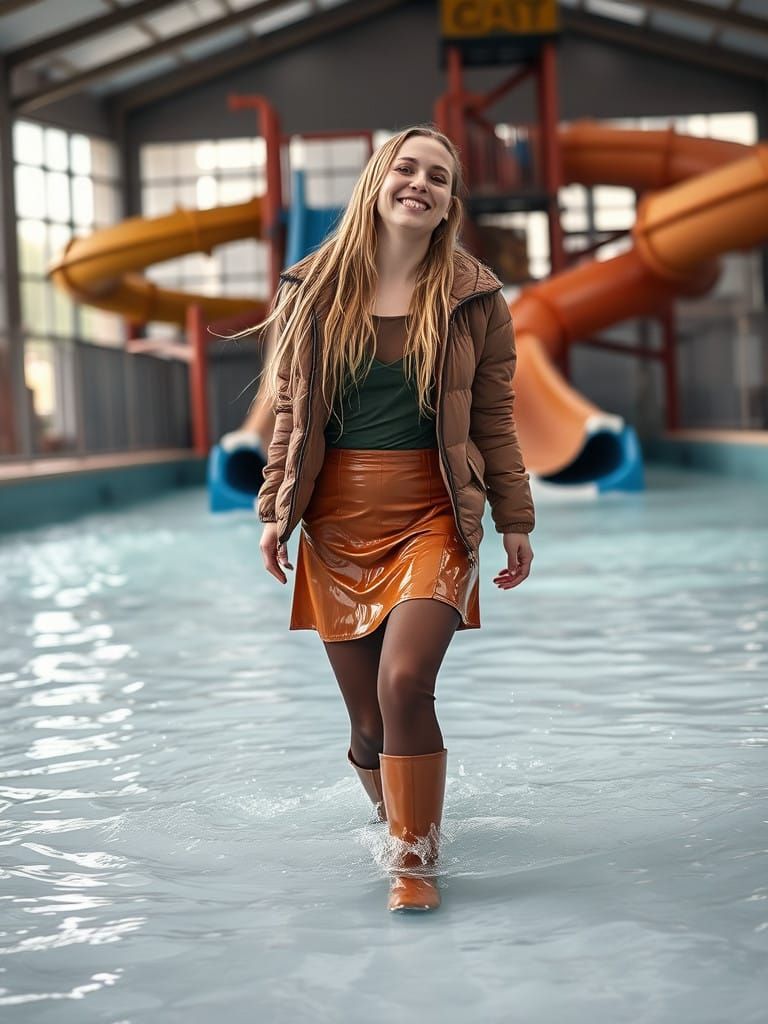 A Carefree Splash in Wet Leather