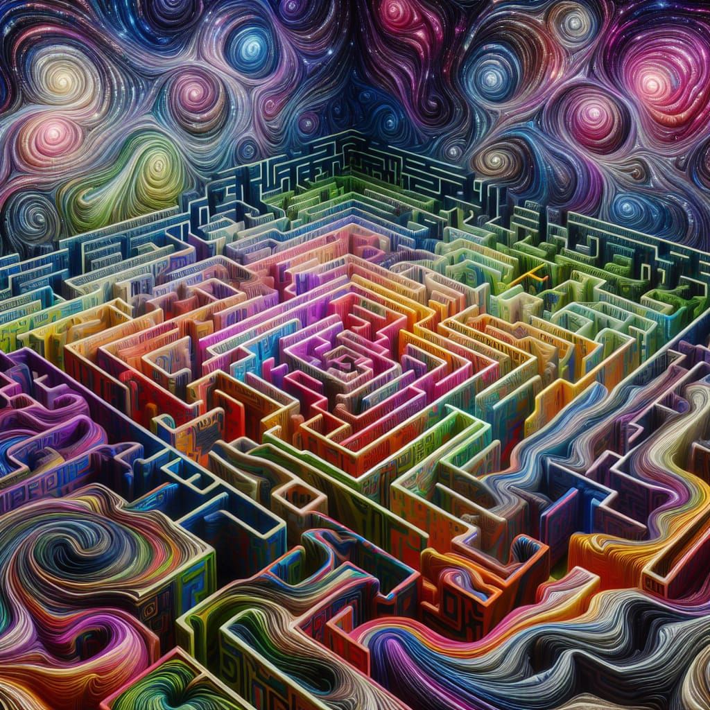 Surreal Maze: Infinite Mental Illness Visualization