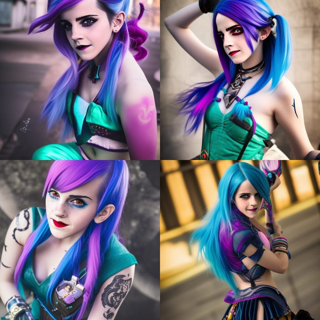 Emma Watson as Jinx Cosplay in High Detail