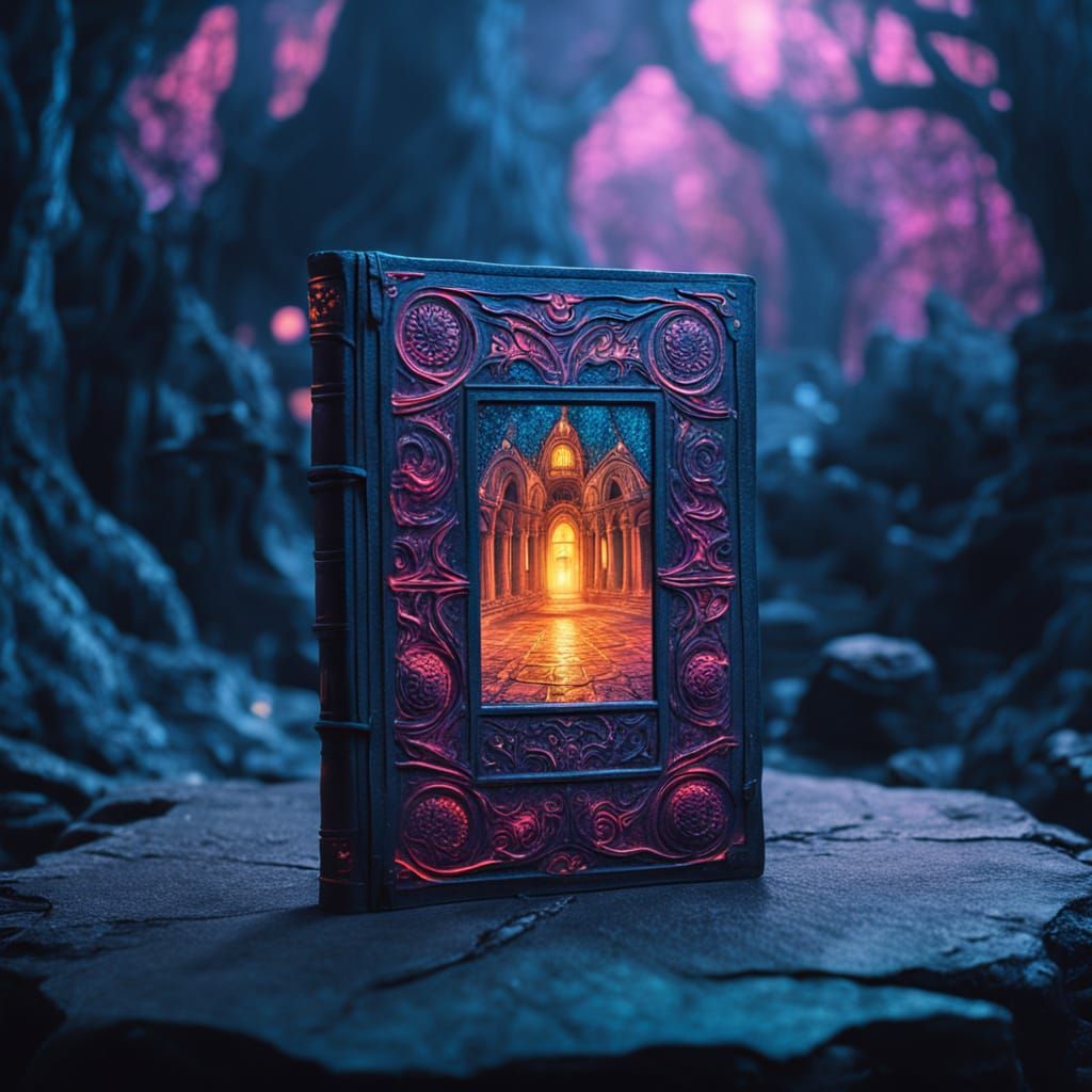 Surreal Mystical Underworld Scene with Glowing Entities and ...