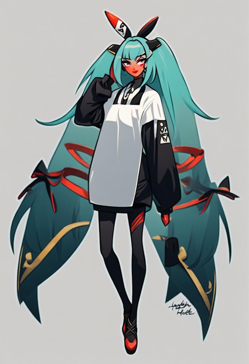 Hazbin Hotel Style Character: Light, Attractive Girl