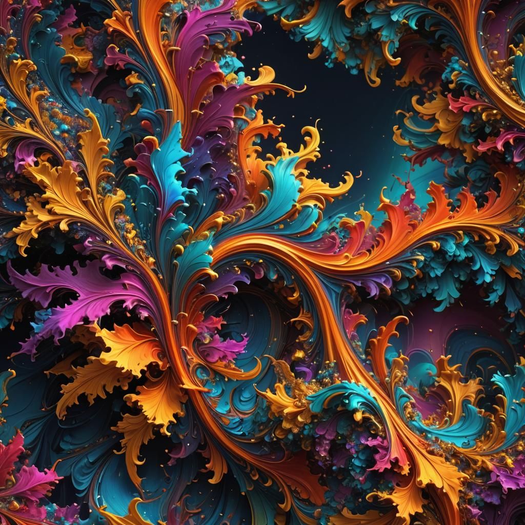 Intricate Colorful Mandalas in Detailed Digital Art