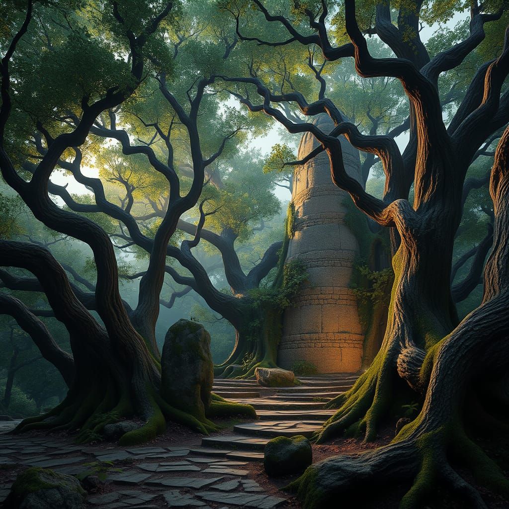 Dark Fantasy Oak Groves in Baltic Mythology