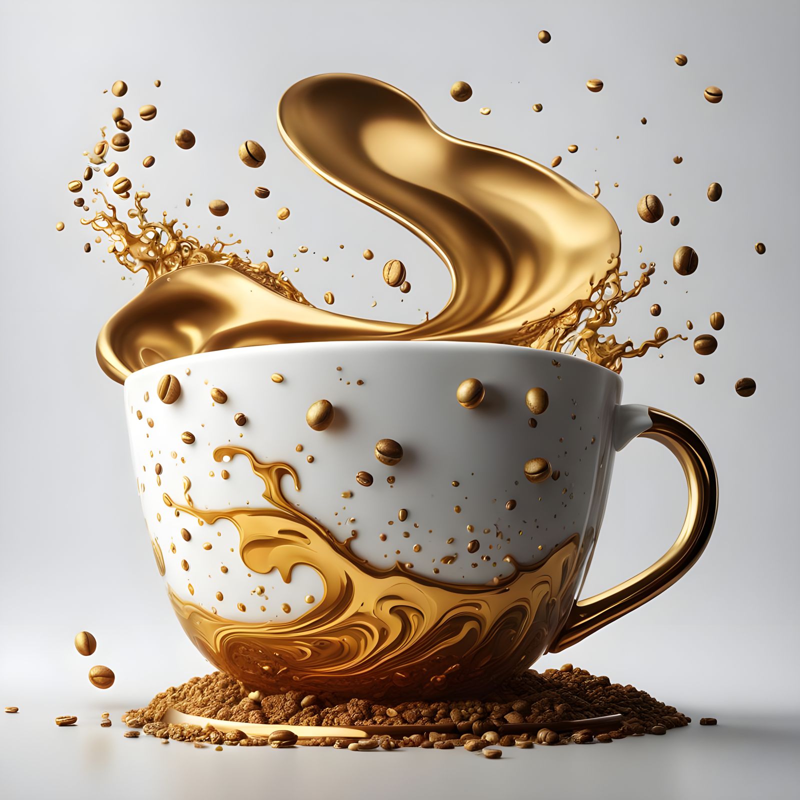 Surreal Coffee Illustration in Dali Style