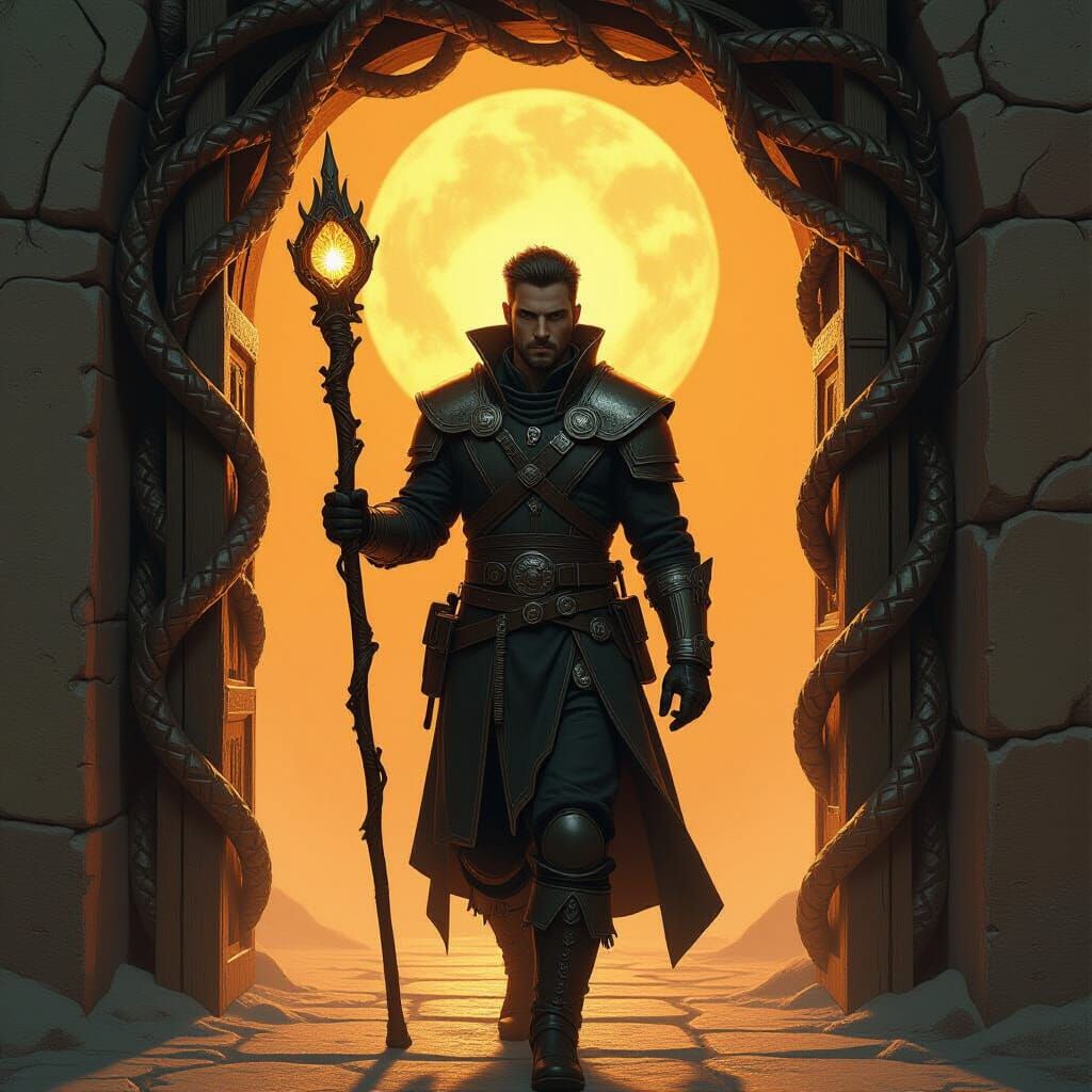 Mage at Flesh Doorway: Futuristic Organic Art