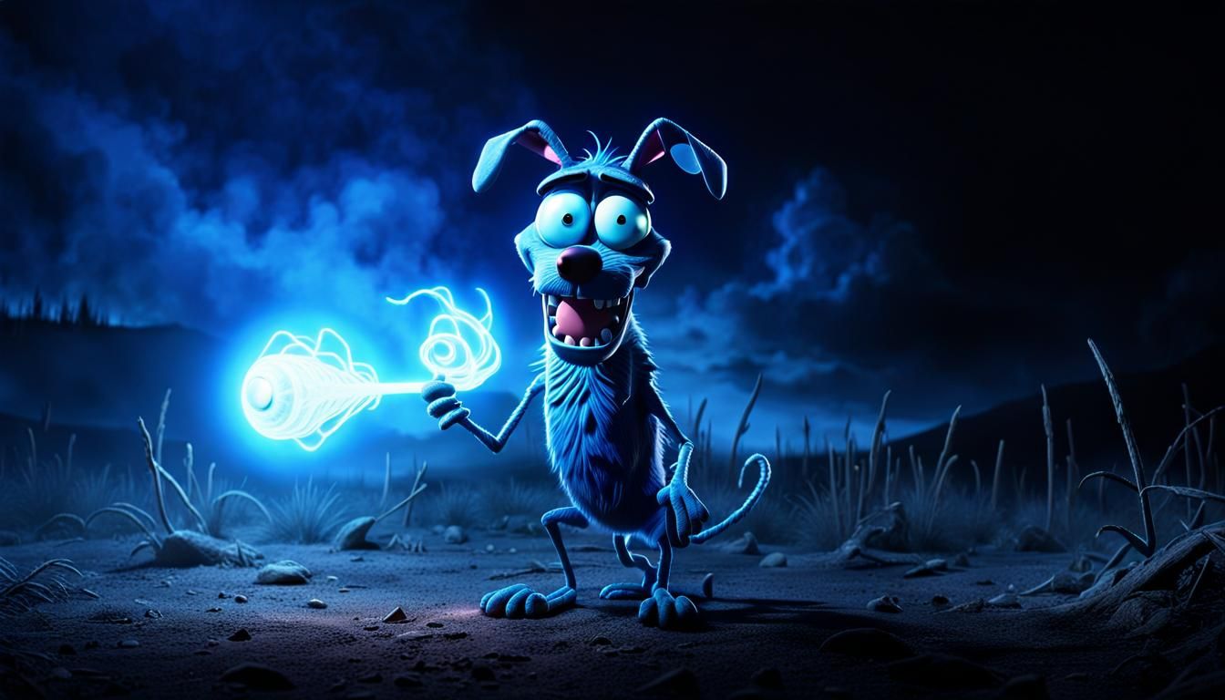 Ethereal 3D Render of Mysterious Blue Creature