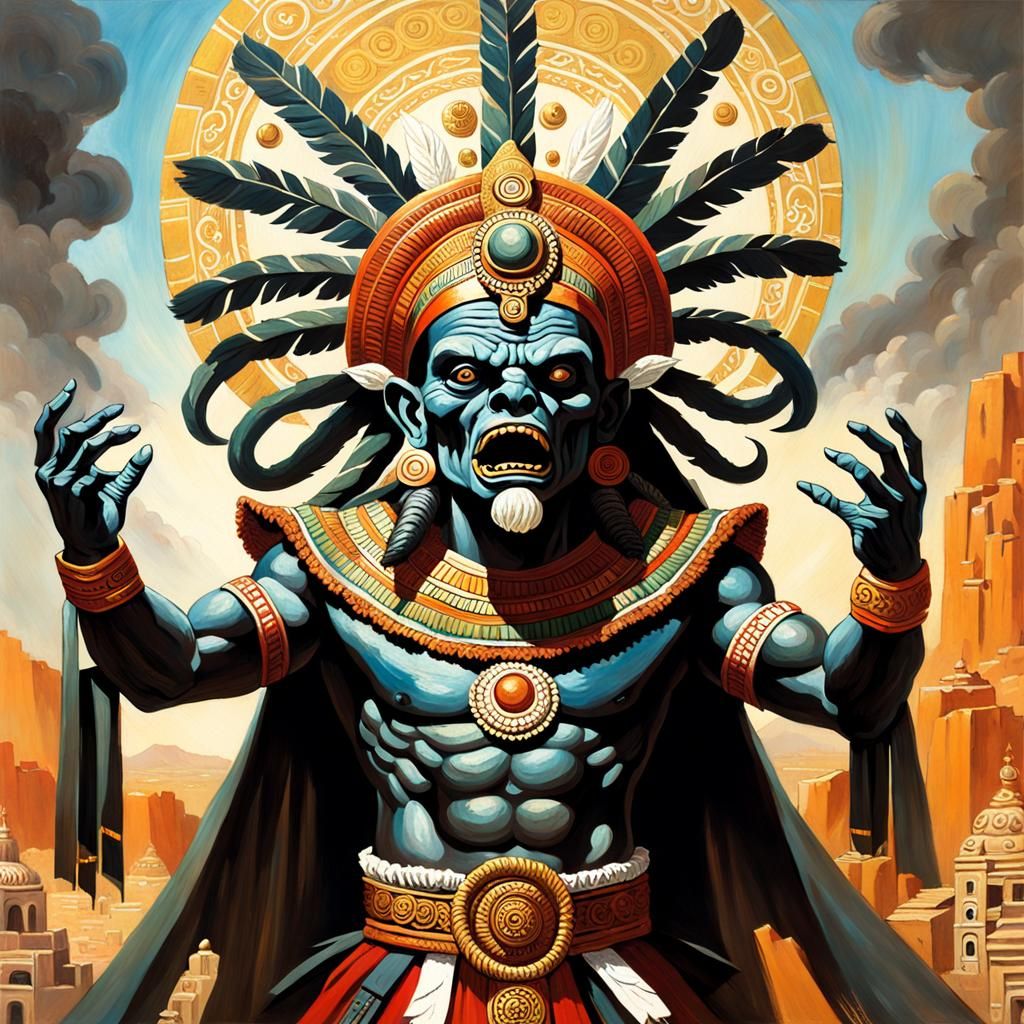 Tiripeme-caheri: South Mexican Deity in Oil Painting