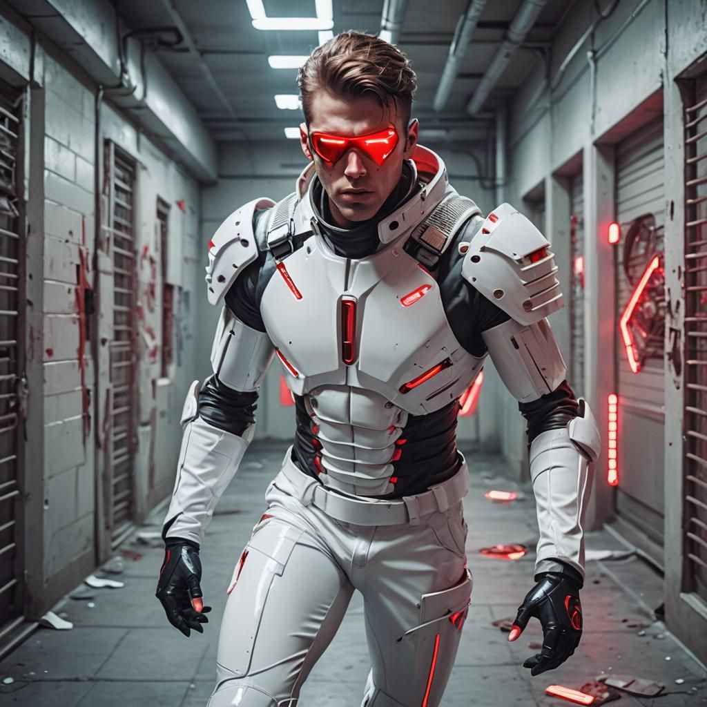 Cybernetic Fugitive Escapes Futuristic Prison