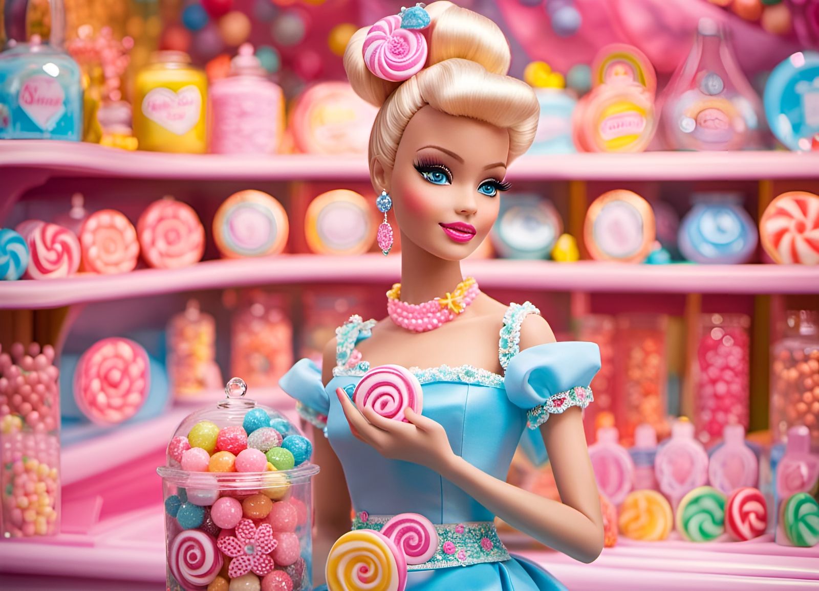Candy Barbie in the Candy Shop 🩵