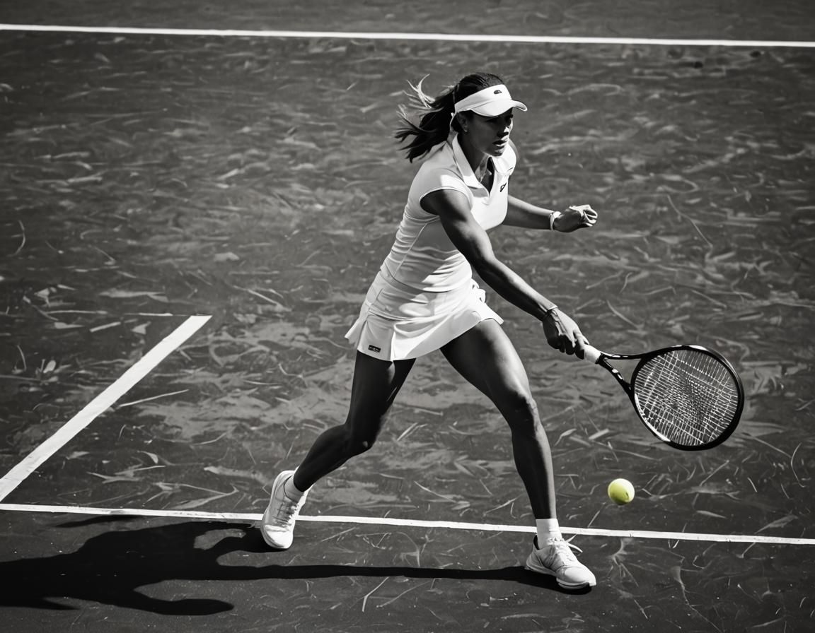 Tennis Woman in Action