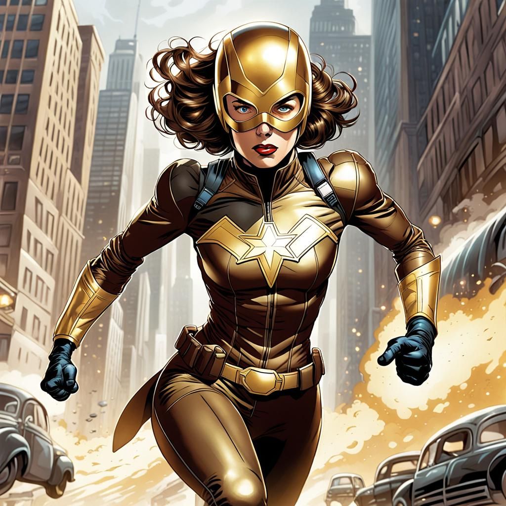 Super Speed Superhero in Comic Book Style