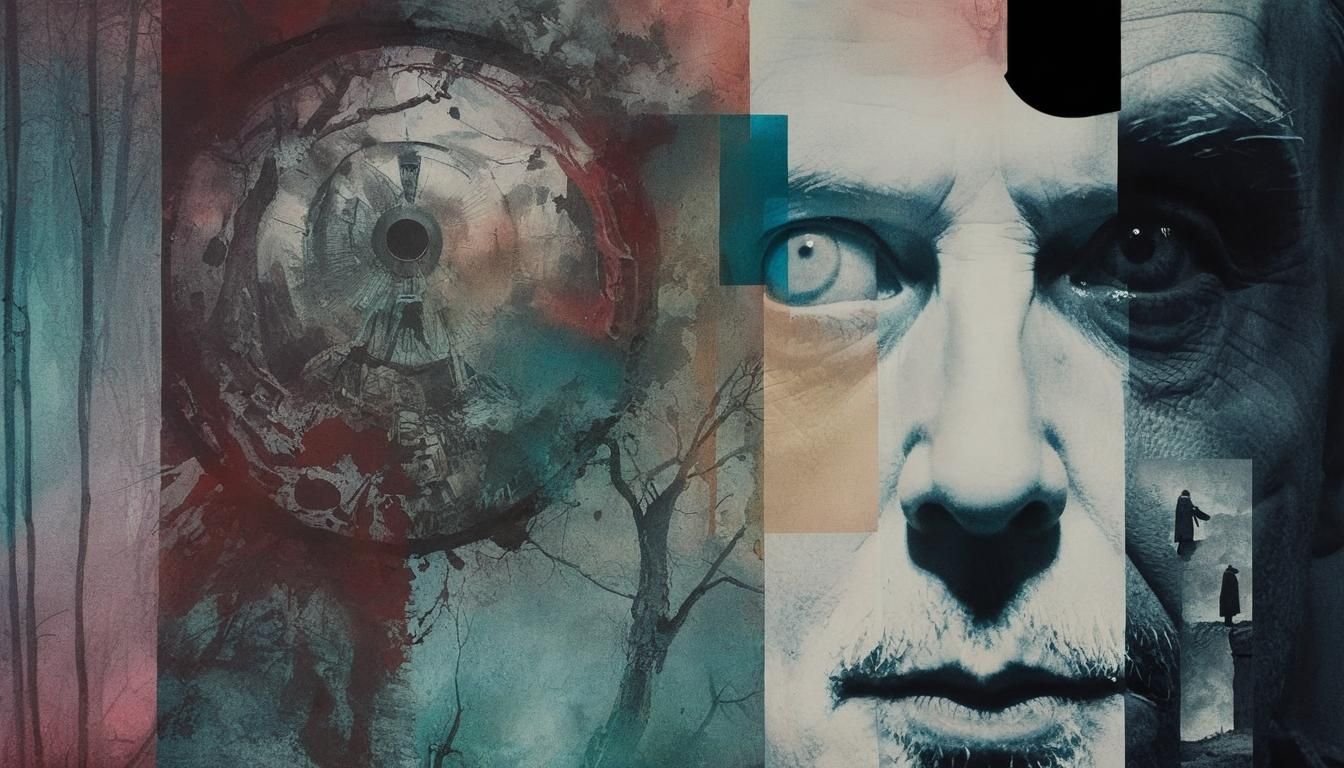 Ethereal Watchers in Mixed Media Style