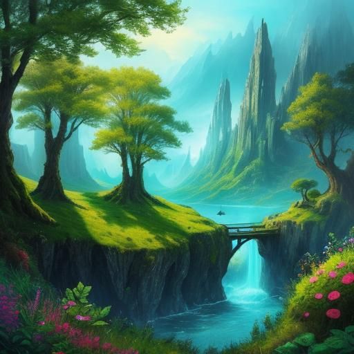 Enchanting Fantasy Landscape of Natural Wonder