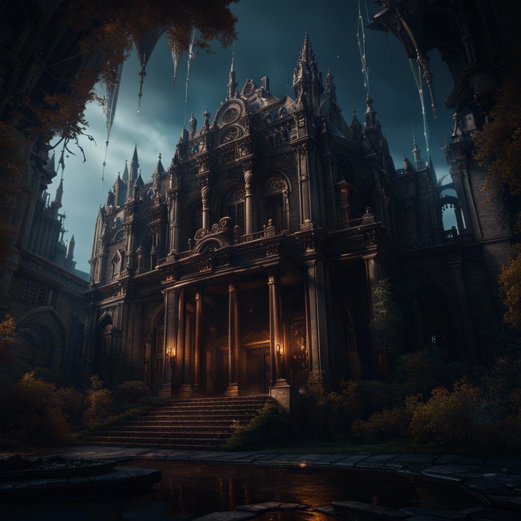 Dark Academia Fantasy Concept Art in 8k