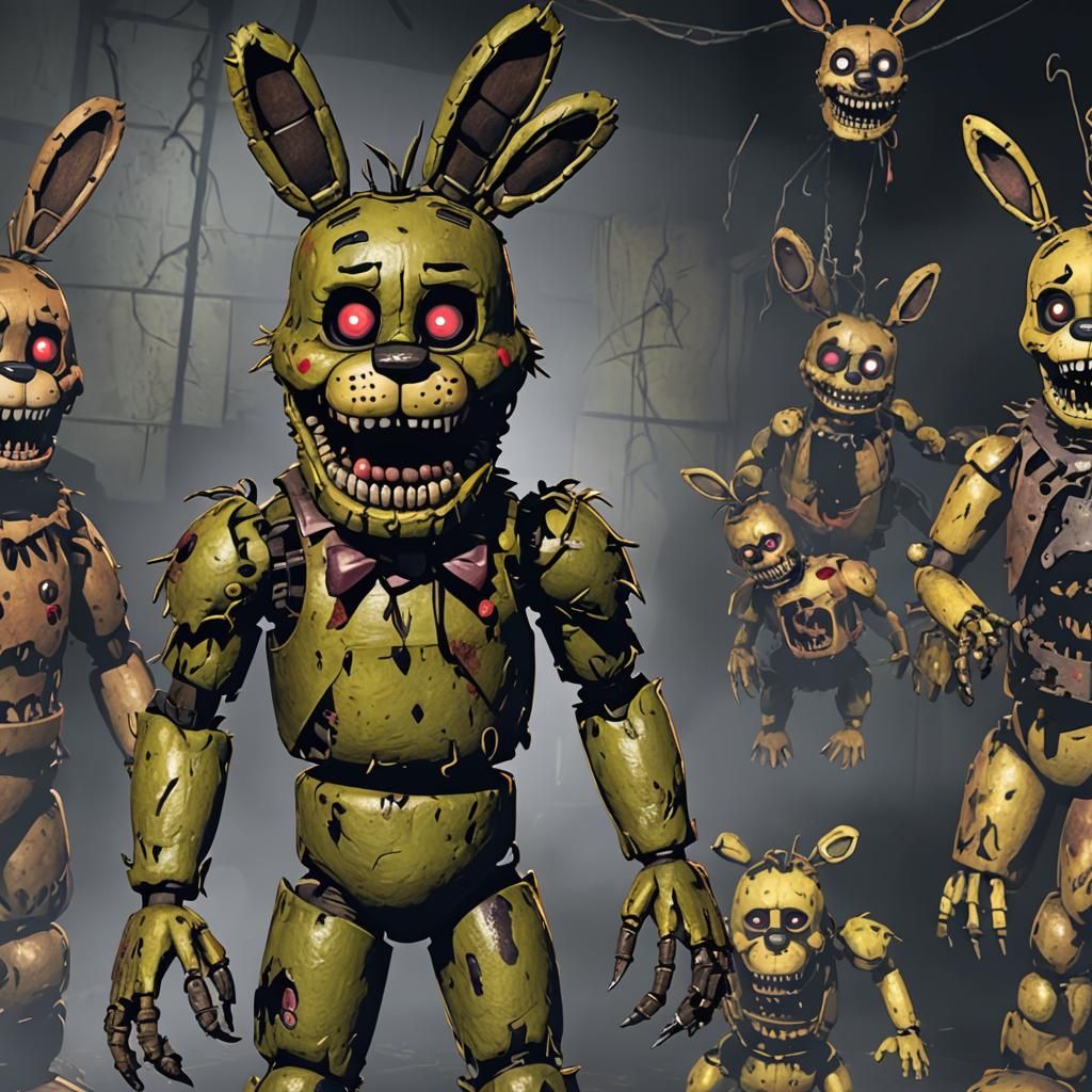 Scary Springtrap from Five Nights at Freddy's