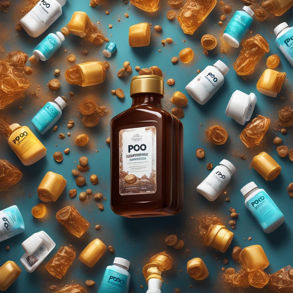 Hyperrealistic Poo Flavored Mouthwash Bottle