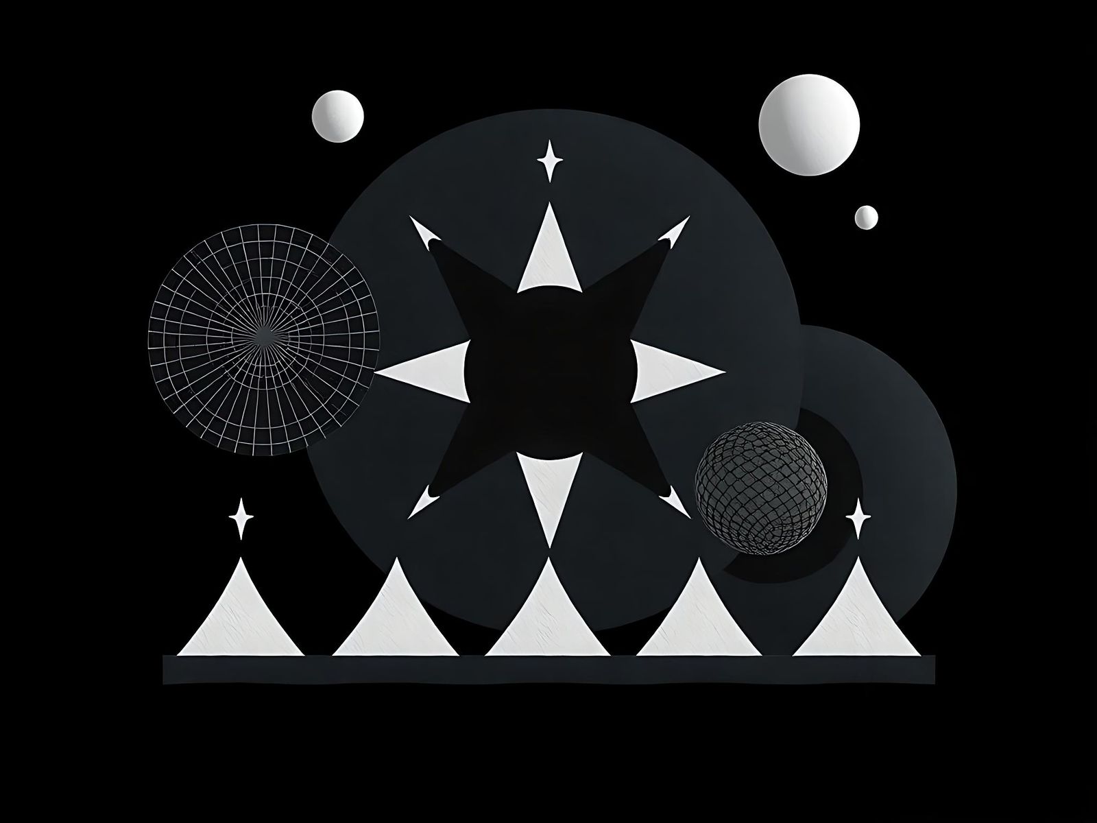 Minimalist Black and Grey Abstract Pattern