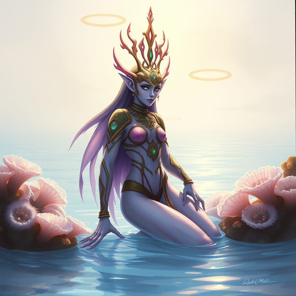 Regal Selkath in Aquatic Elegance