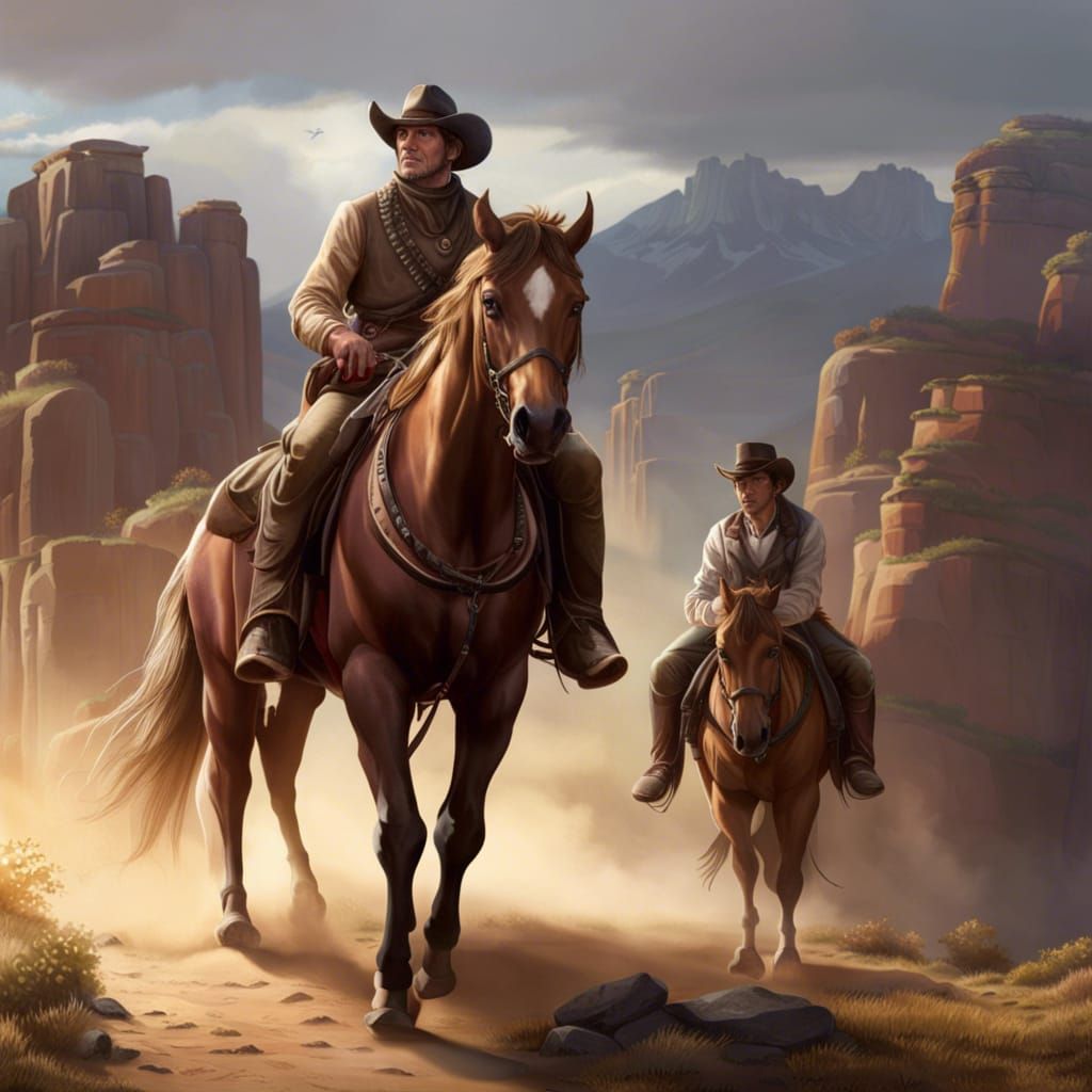 Cowboys and Cowgirls: Photorealistic Neoclassical Western Ar...