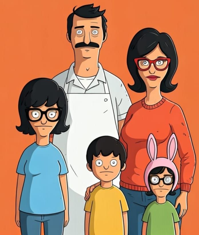 The Belcher Family Portrait from Bob's Burgers