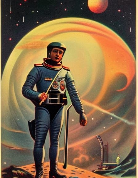 Vintage sci-fi illustration