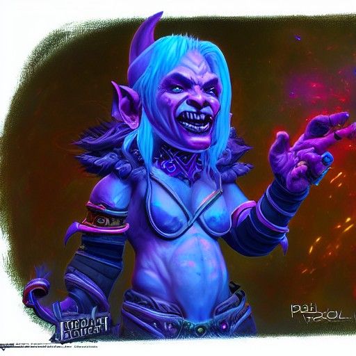 Astral Cosmic Goblin Illustration in Pablo Amaringo Style