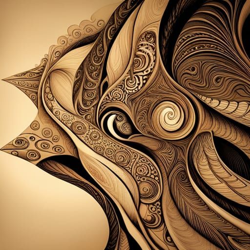 Fractal Ink Drawing: Magic Word for Global Change