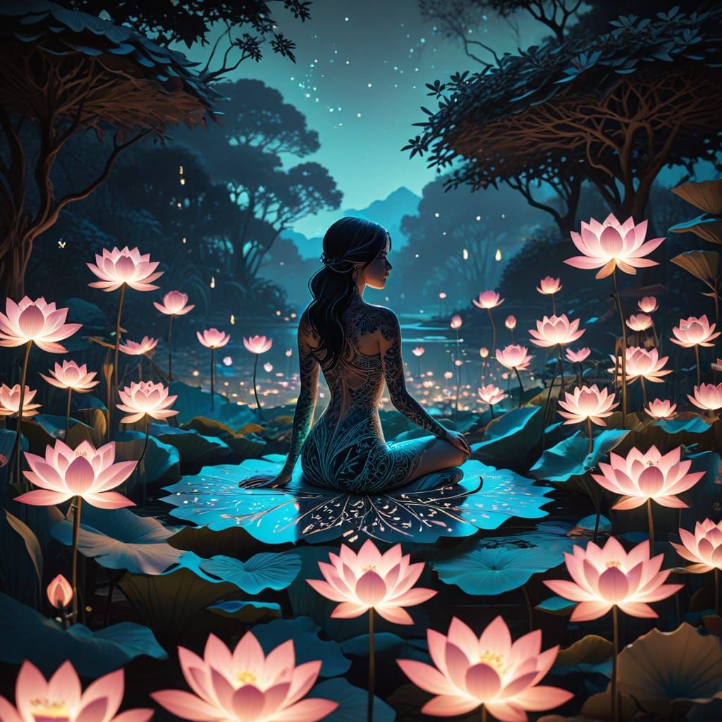 Tattoos and lotus blossoms