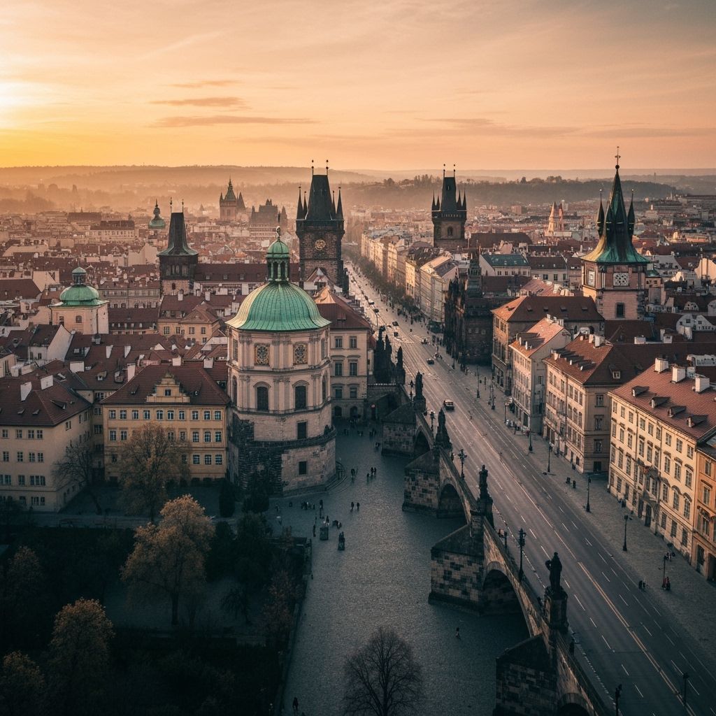 Prague: Gothic and Baroque Architecture at Sunrise