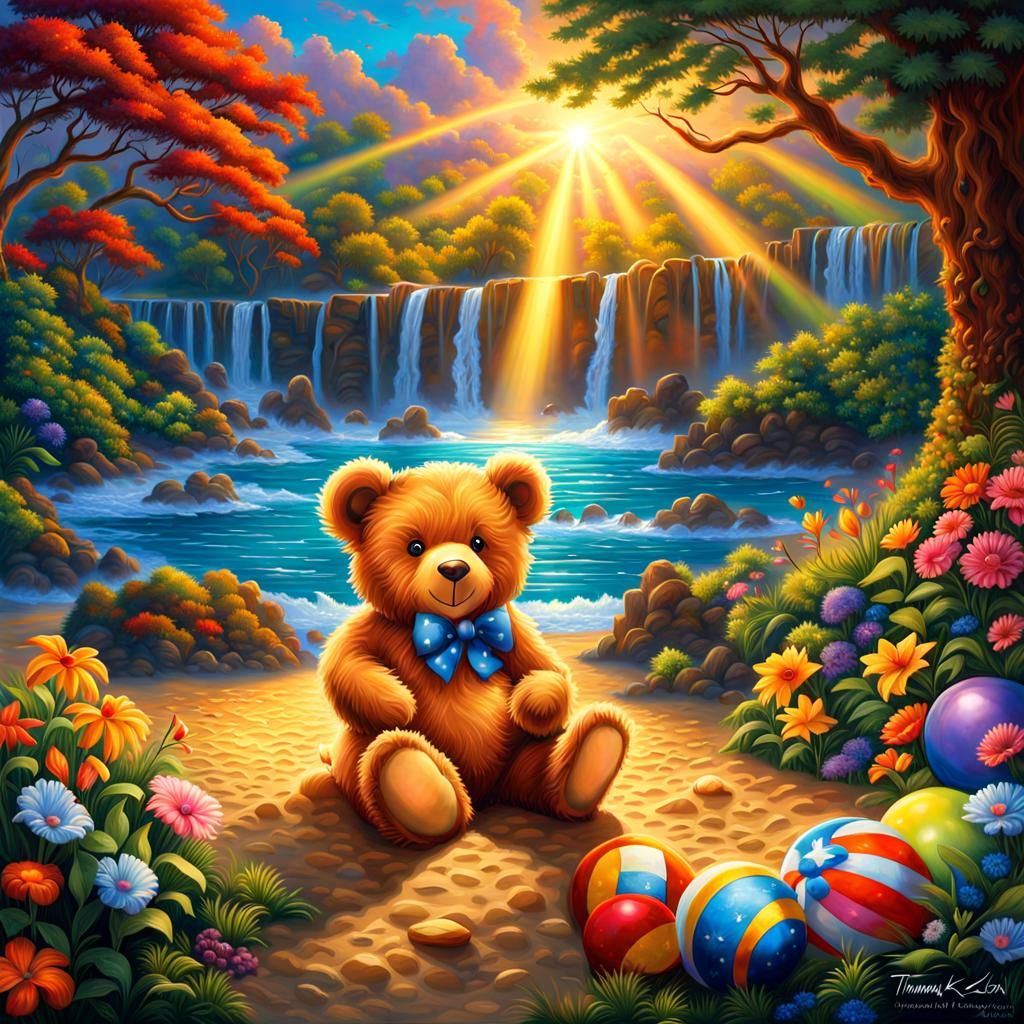 Teddy Bear Picnic on a Starlit Beach