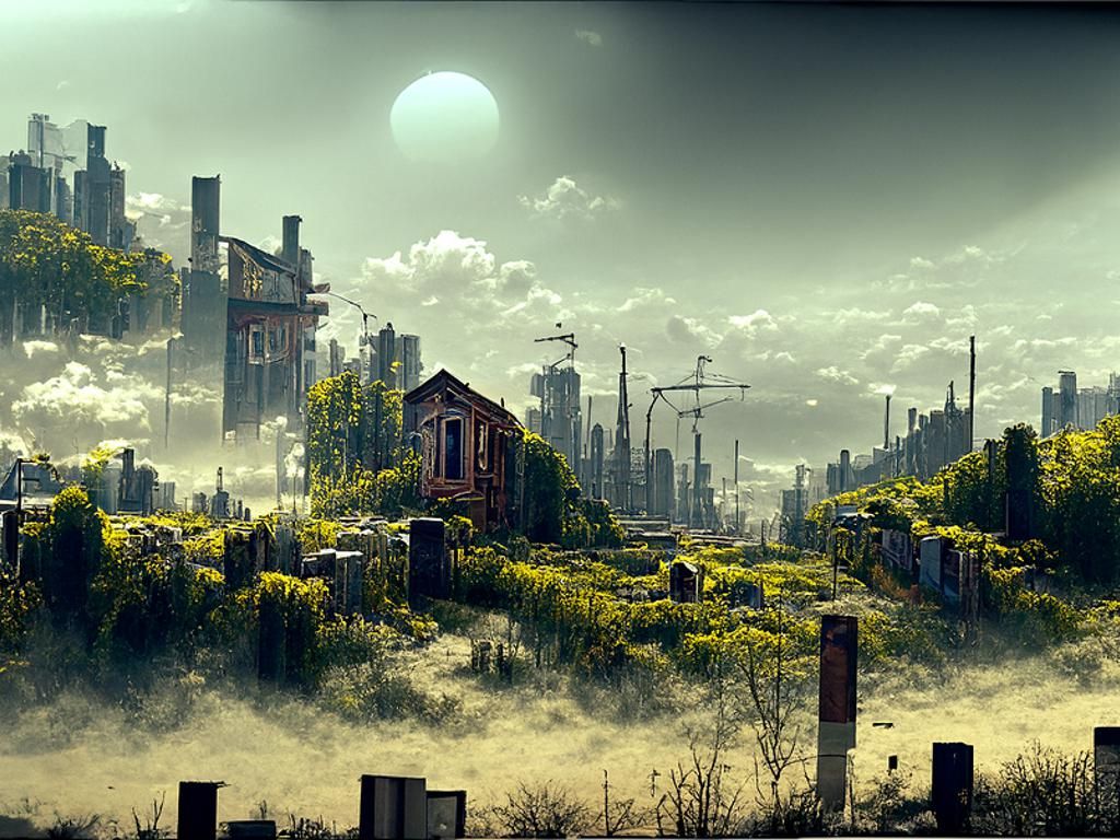 Eerie Urban Decay in Photorealistic Style