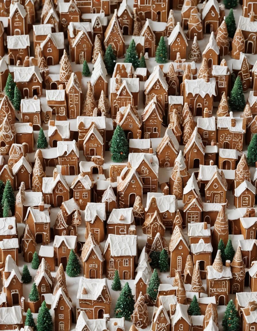 Festive Gingerbread Cityscape