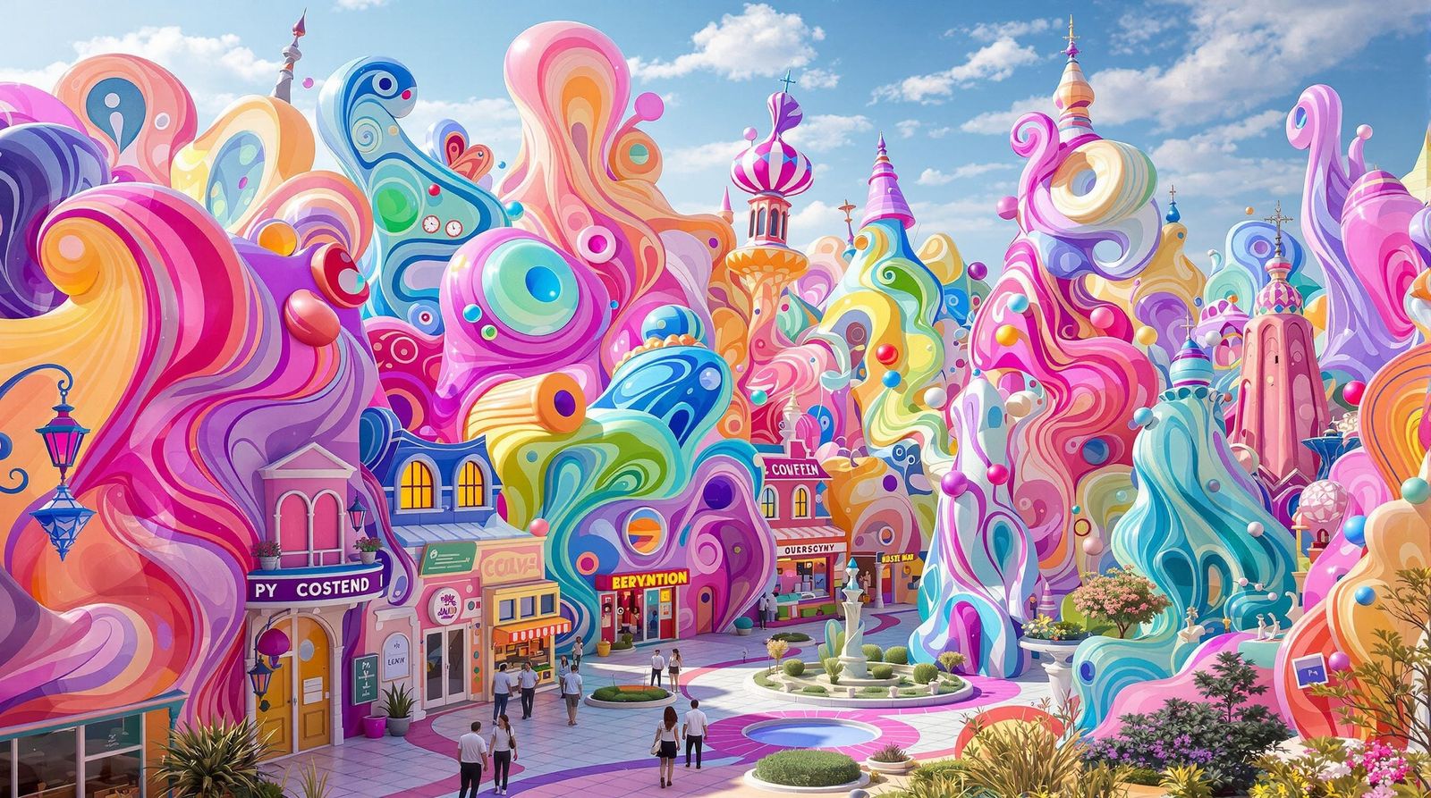 Whimsical Silly Putty Metropolis