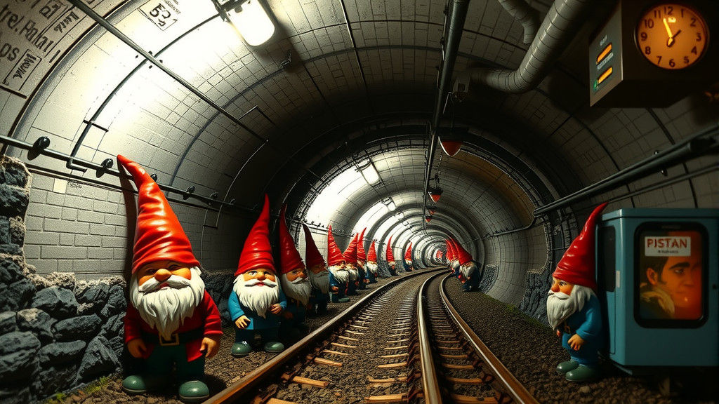 Gnomes in Underground Interurban Tunnel Networks