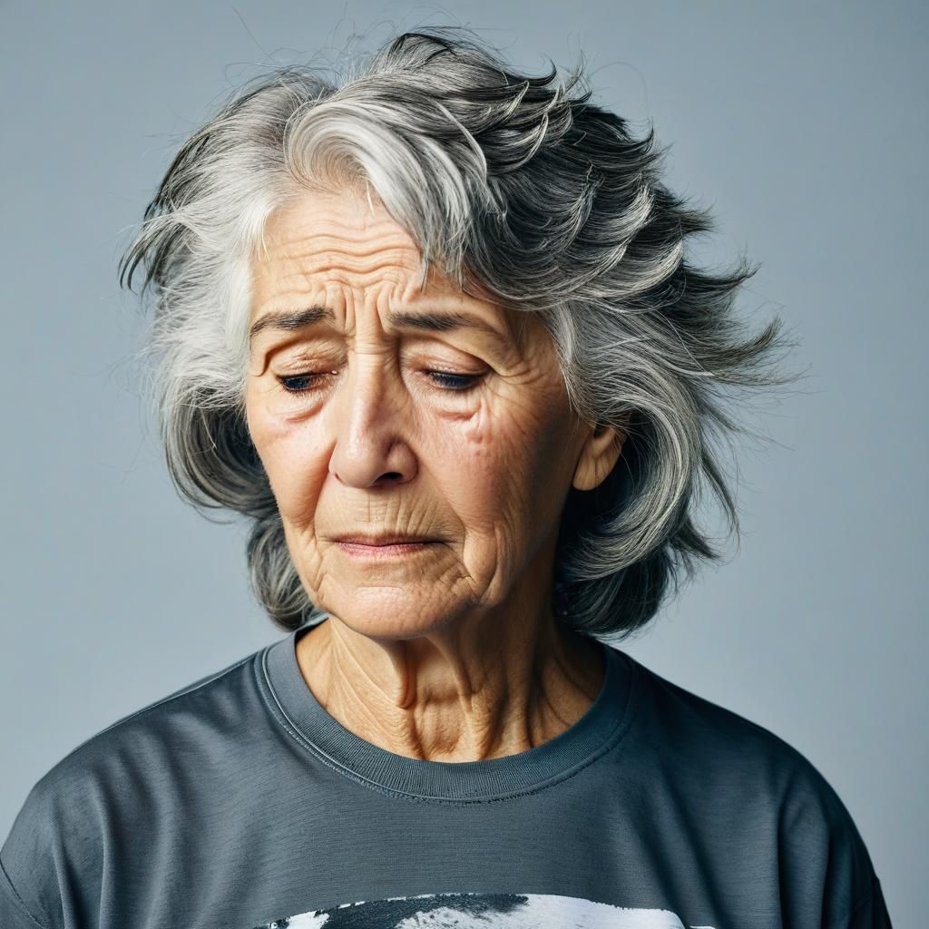 Sorrowful Portrait of an Elderly Woman