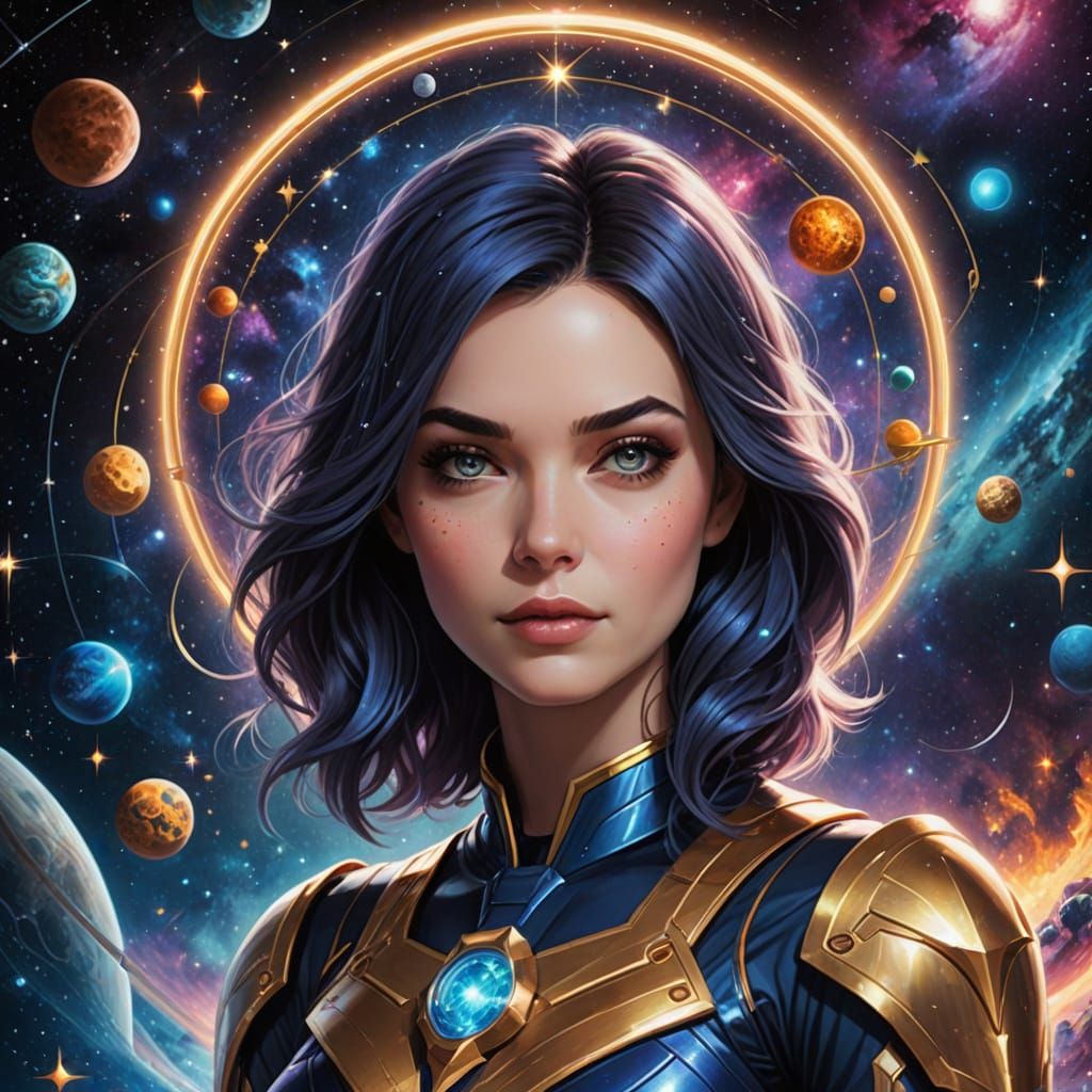 Cosmic Girl Digital Art