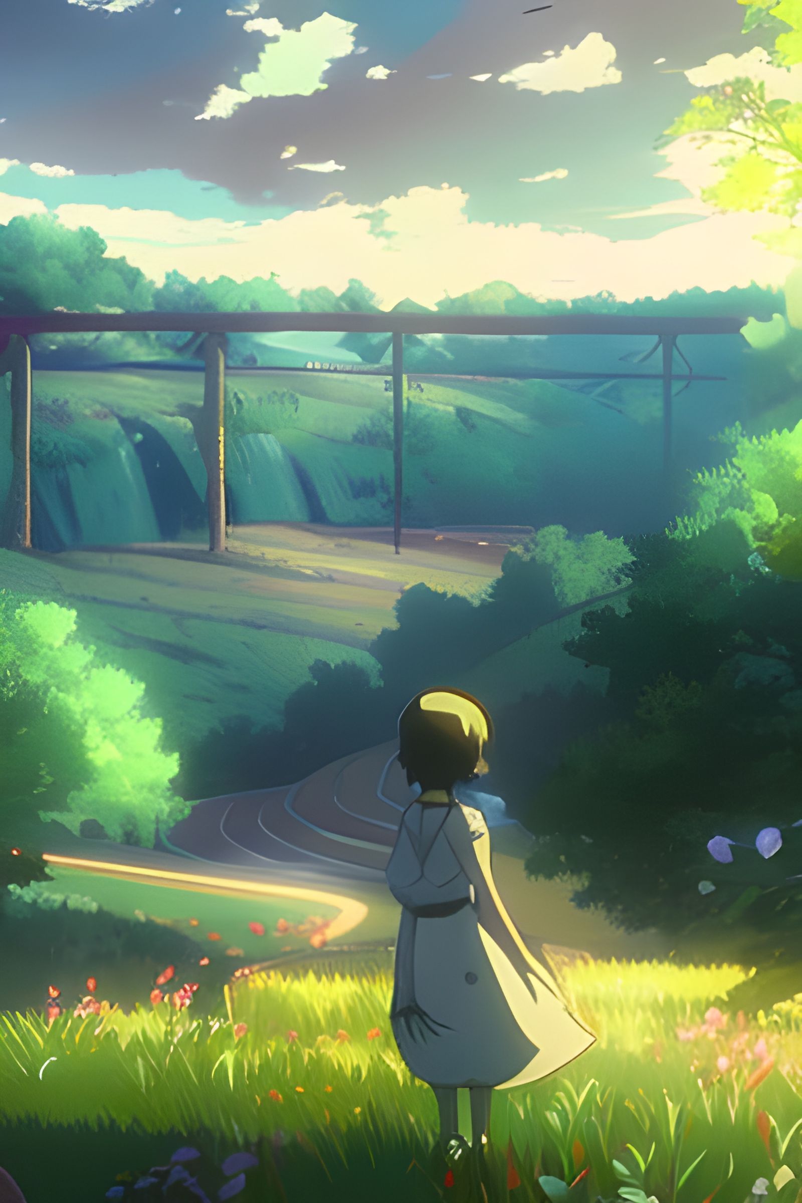 Cute Snake in Studio Ghibli Anime Style