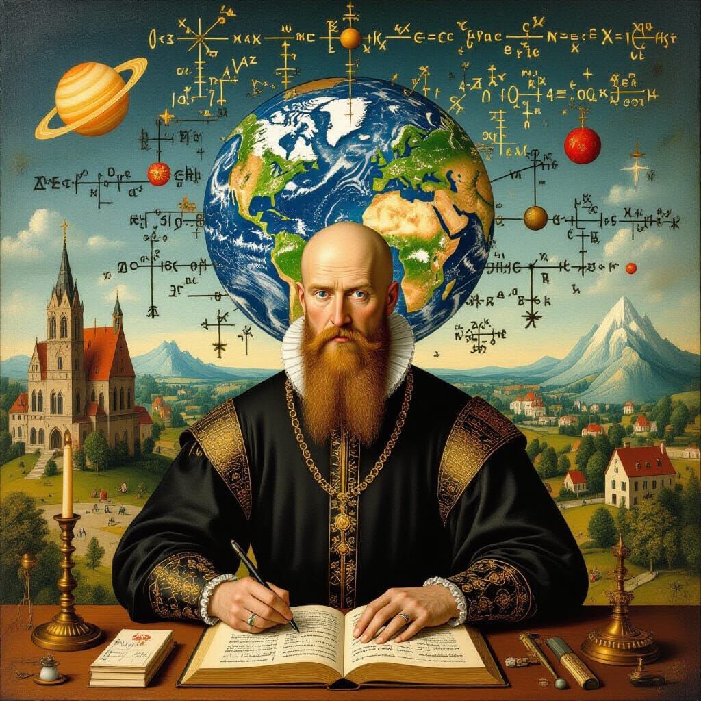 Philosophical Mathematical World Inspired by Bosch