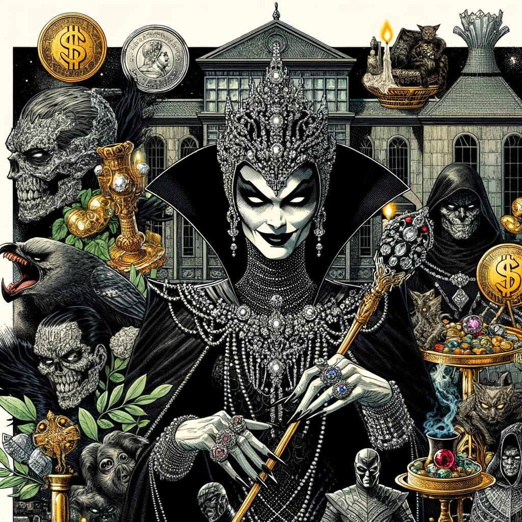 Silver Age Villainess of Corruption in Gothic Mansion