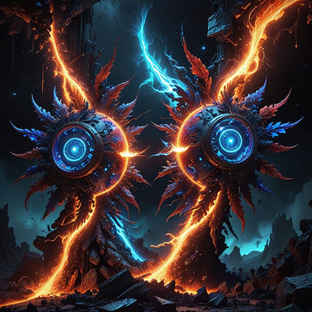 Good vs Evil: Retrofuturistic Split-Screen Action