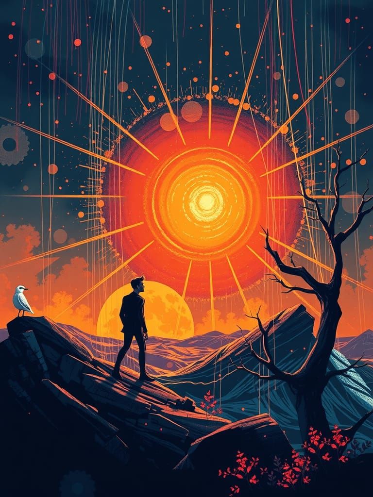 Ethereal Goodbye: A Silhouette in Radiant Light