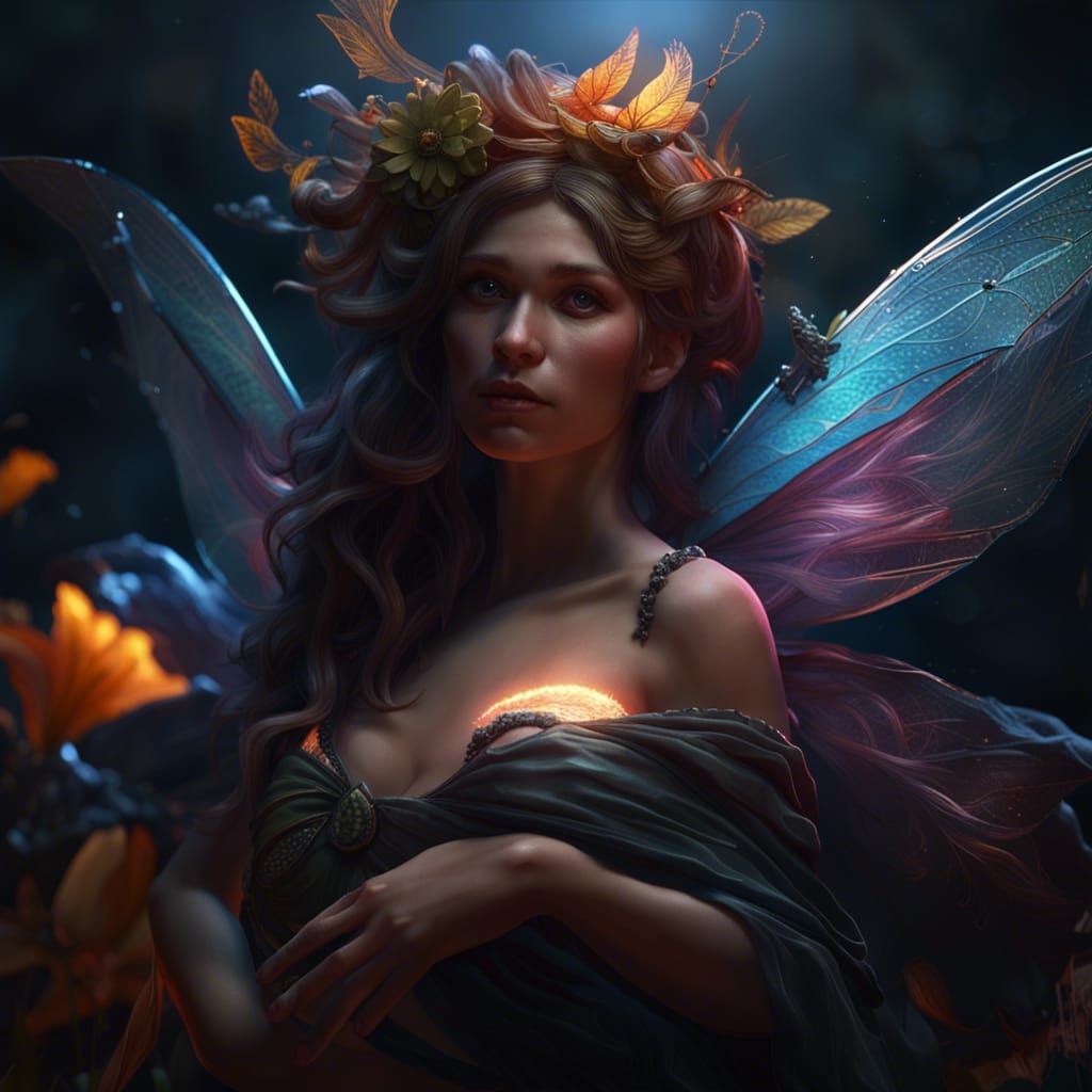 Pregnant Fairy: Dark Fantasy Concept Art